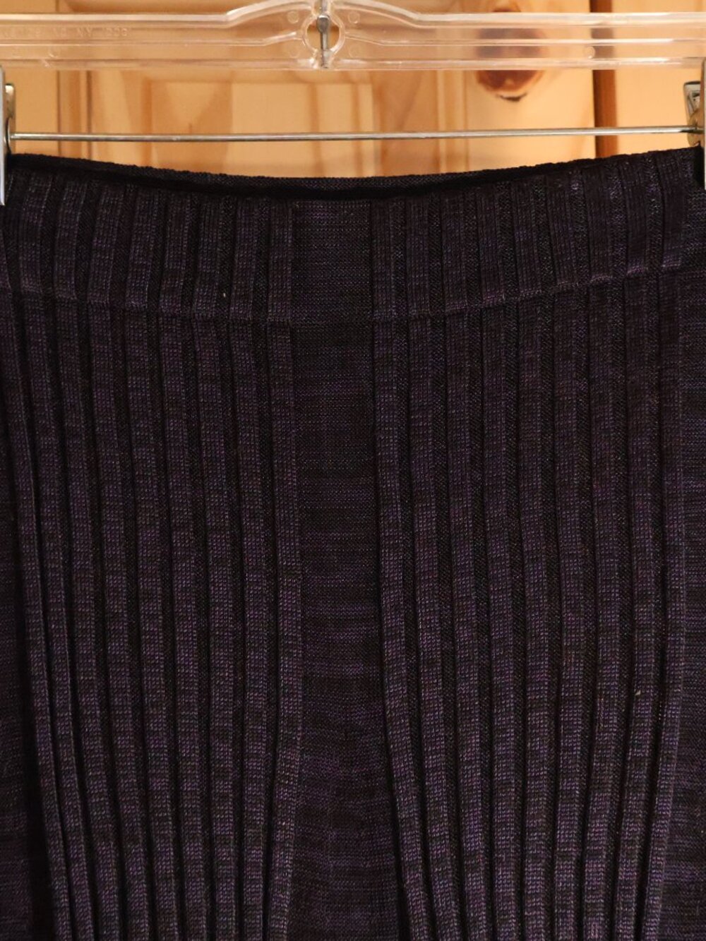 COS Women's Dark Navy Blue Flared Ribbed Knit Maxi Skirt XS 37.5" - Picture 3 of 5